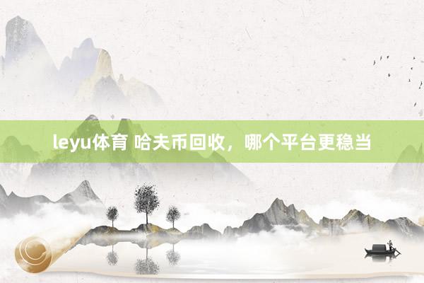 leyu体育 哈夫币回收，哪个平台更稳当